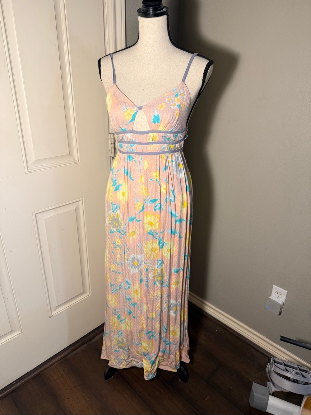 Free People Pastel Floral Backless Maxi Dress - Pink, Yellow, Aqua - Picture 4 of 7